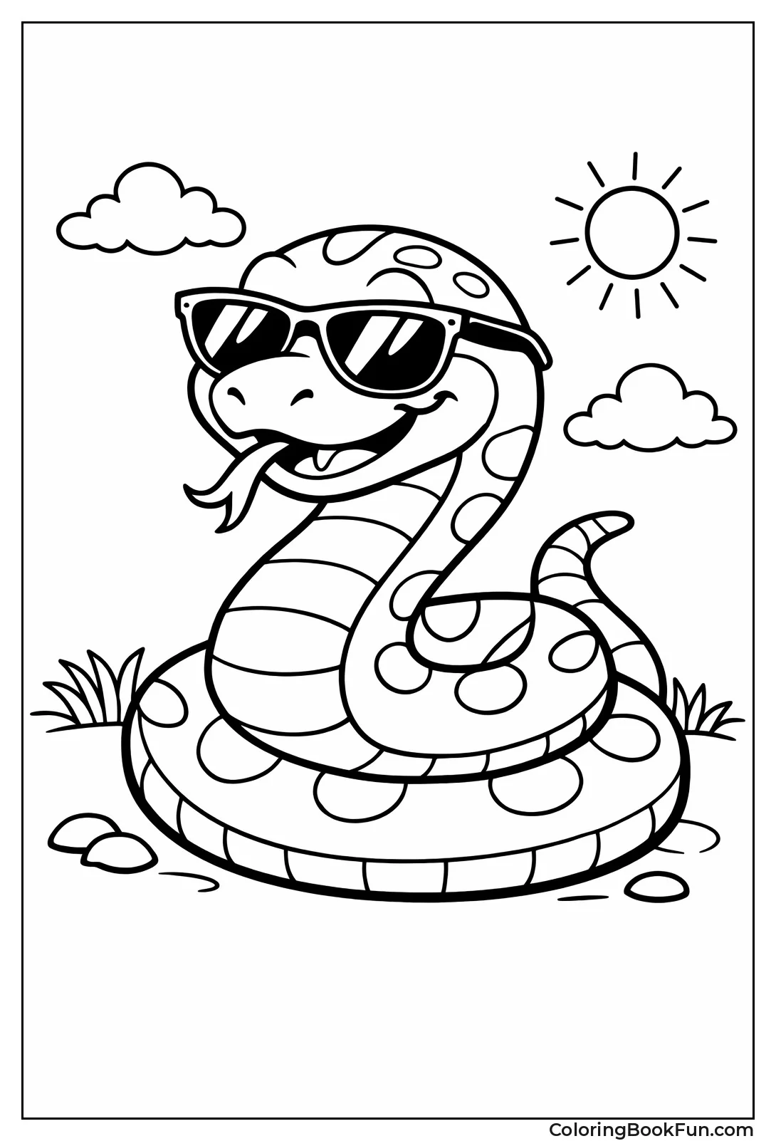 Snake Wears Cool Sunglasses