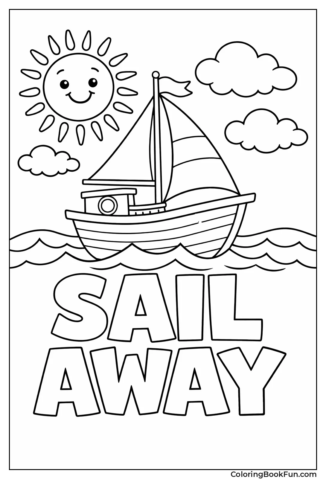 Sailboat under Smiling Sun