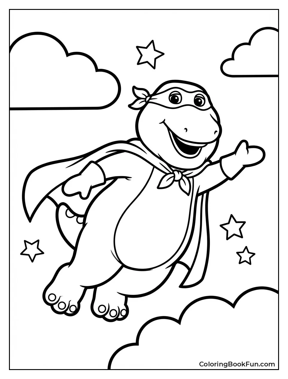 Super Barney Flies Heroic