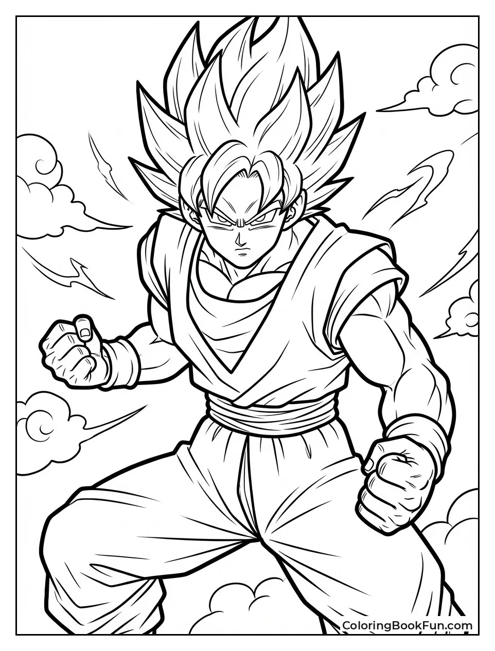 Super Goku Strikes Dynamic Pose