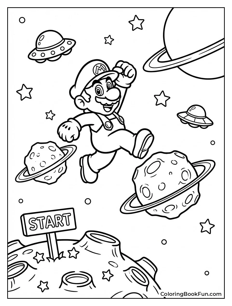 Mario on Floating Galaxy Planets