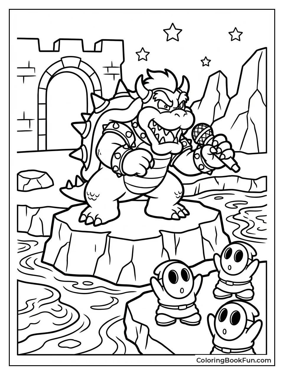 Bowser Sings on Lava Stage
