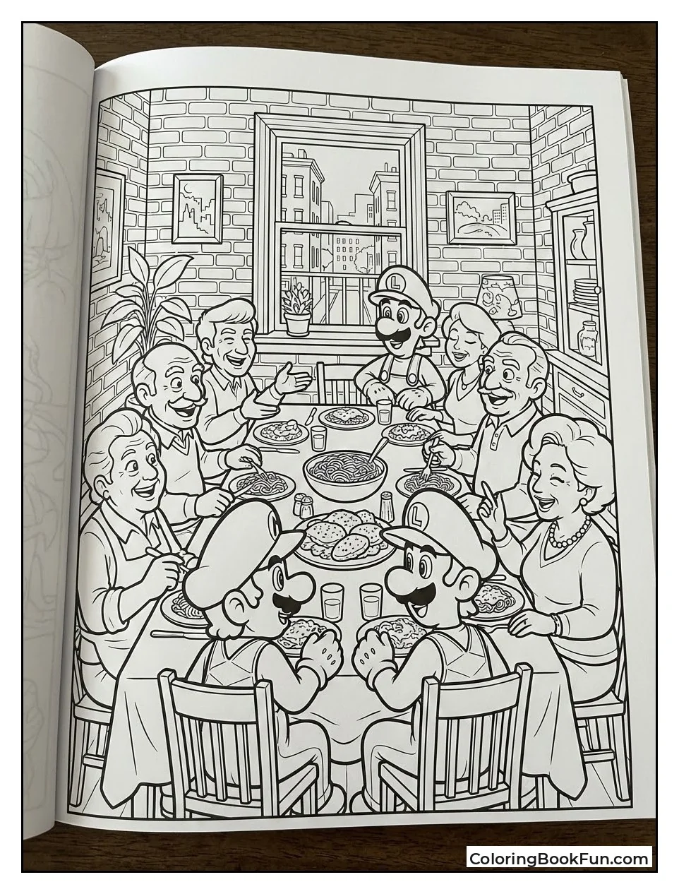 Mario Family at Dinner Table