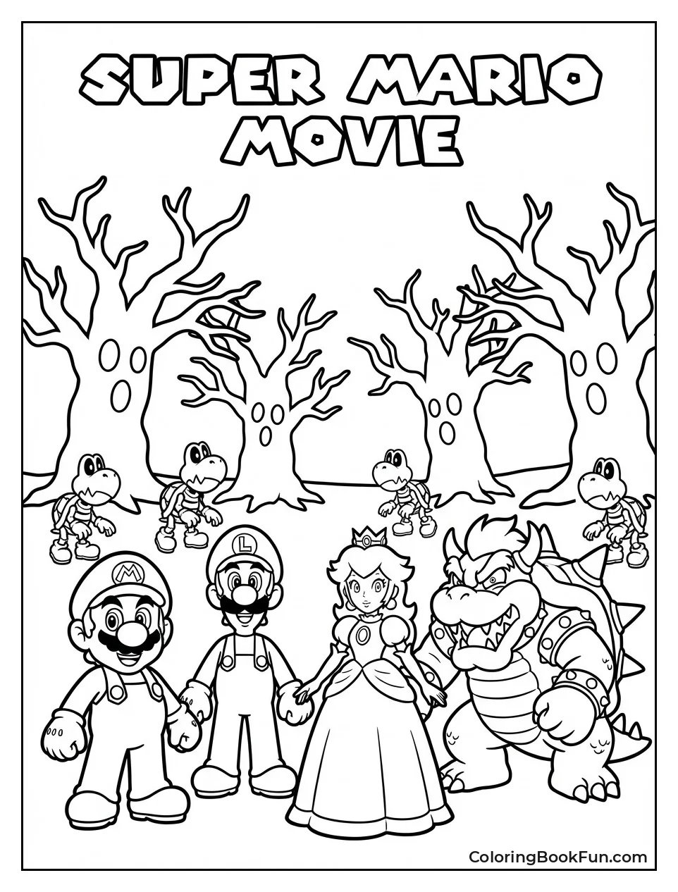 Spooky Forest with Dry Bones