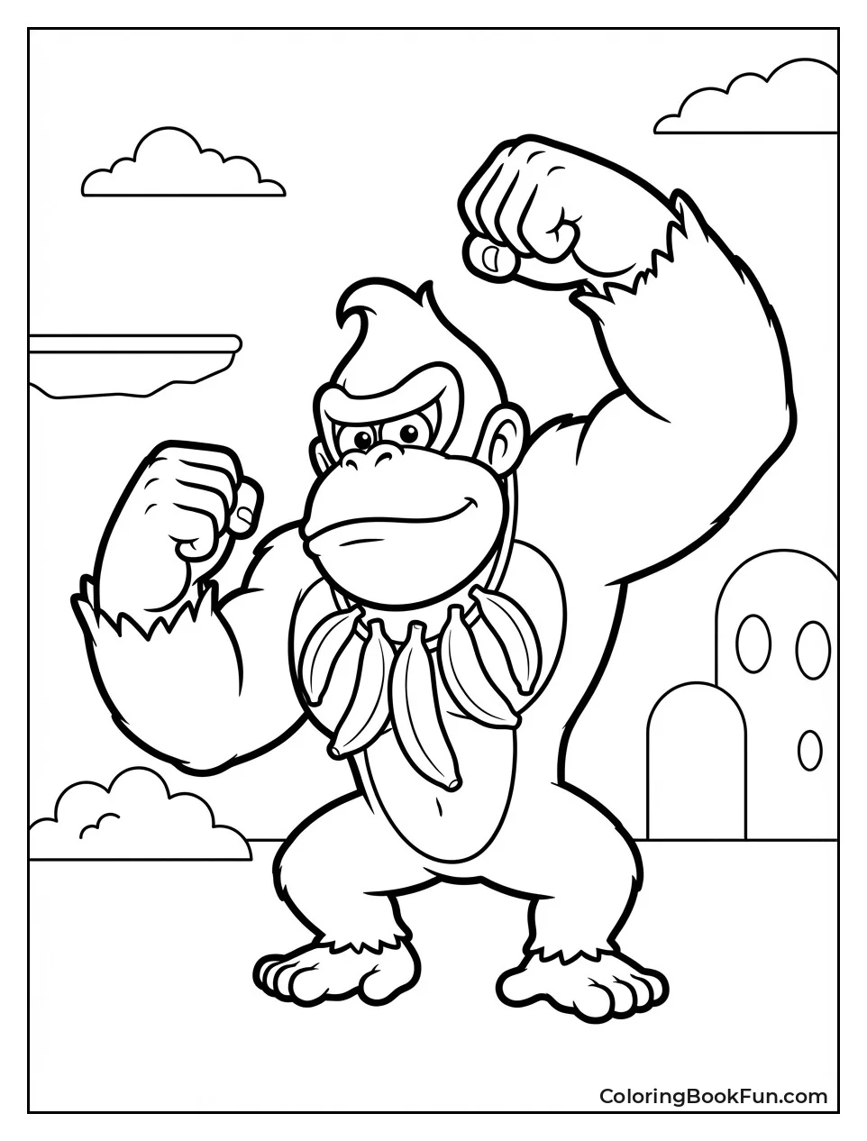 Donkey Kong Punches with Muscles