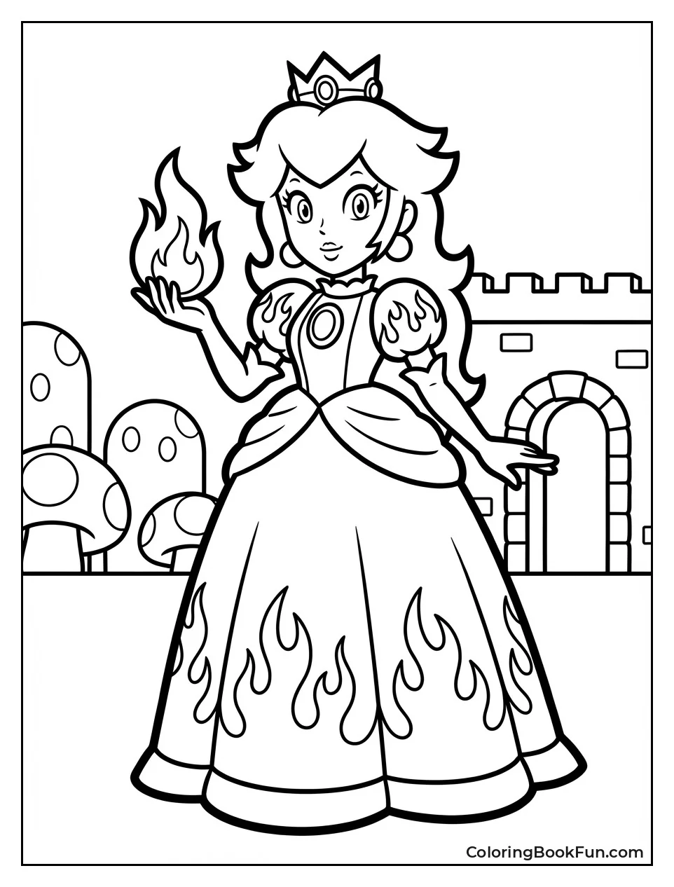 Fire Peach Holds Small Flame