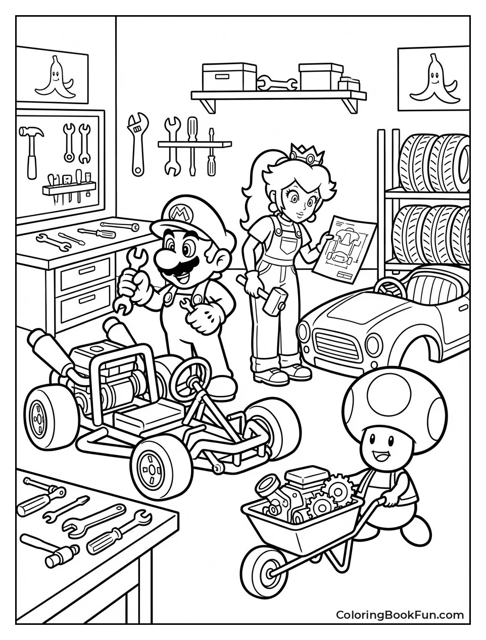 Building Karts in Busy Garage