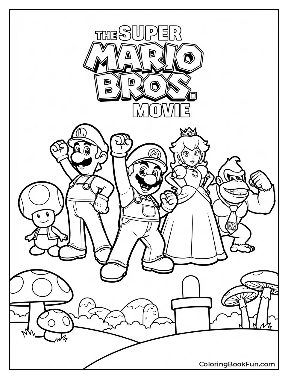 Mario and Friends Strike Hero Poses