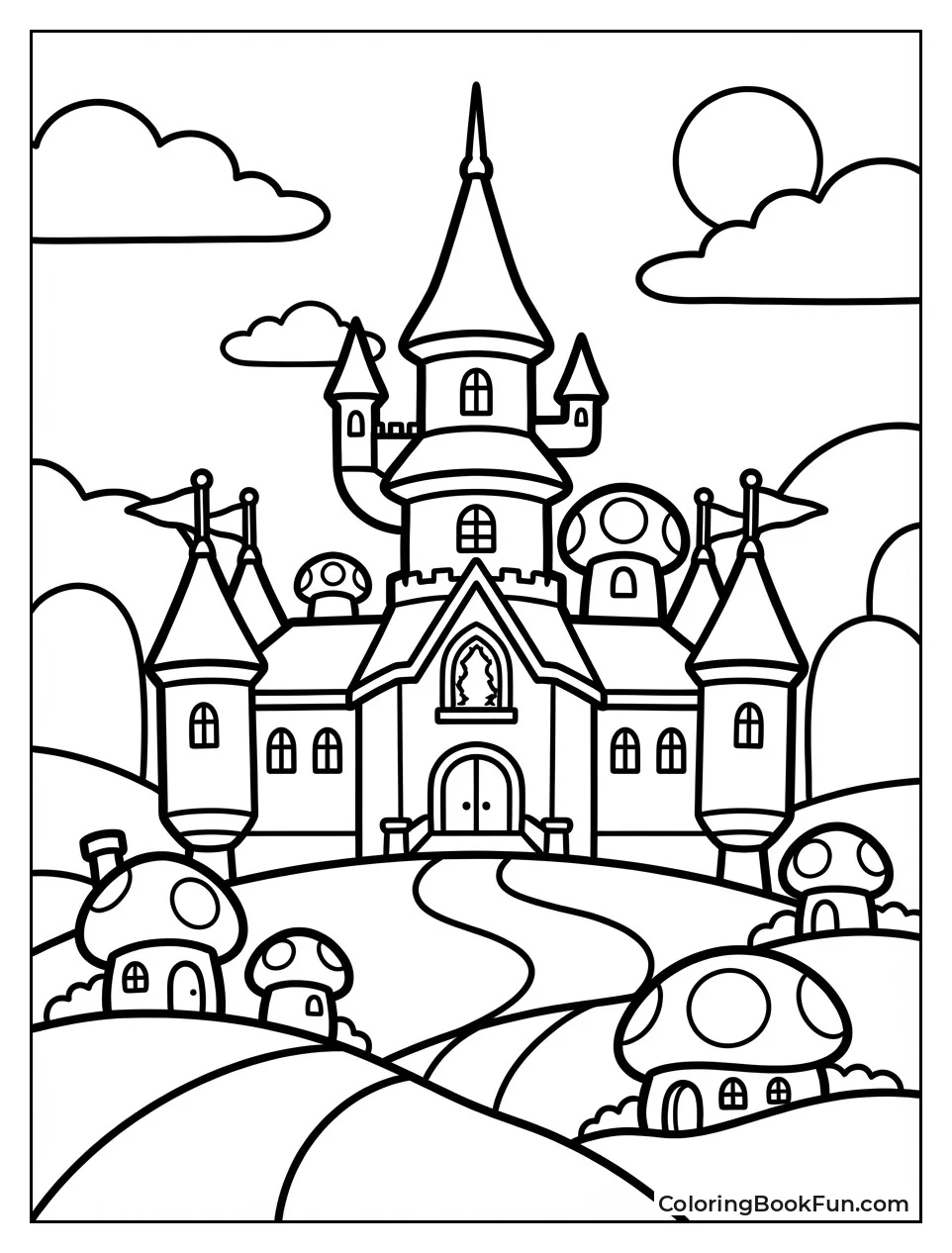 Mushroom Kingdom Castle Skyline