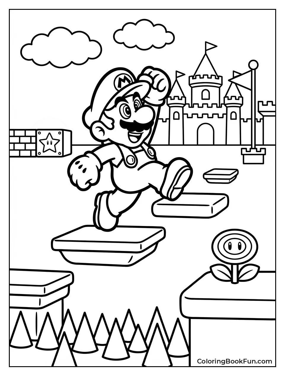 Mario Jumps Peach Castle Course