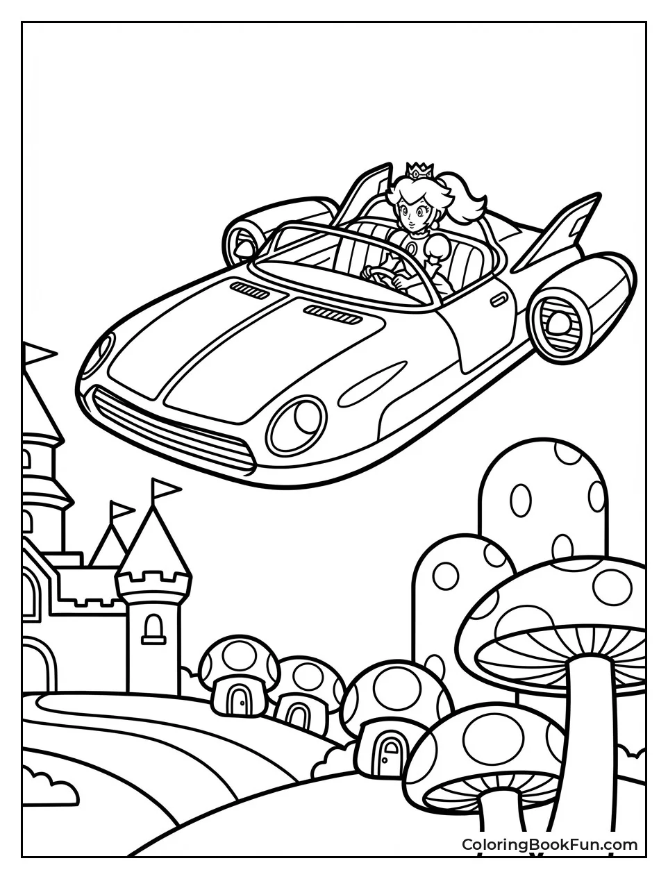 Peach Flies Blue Hovercraft