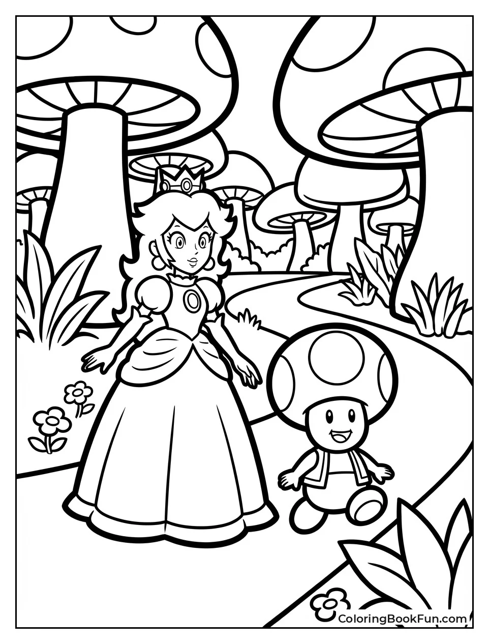 Peach and Toad Walk Forest