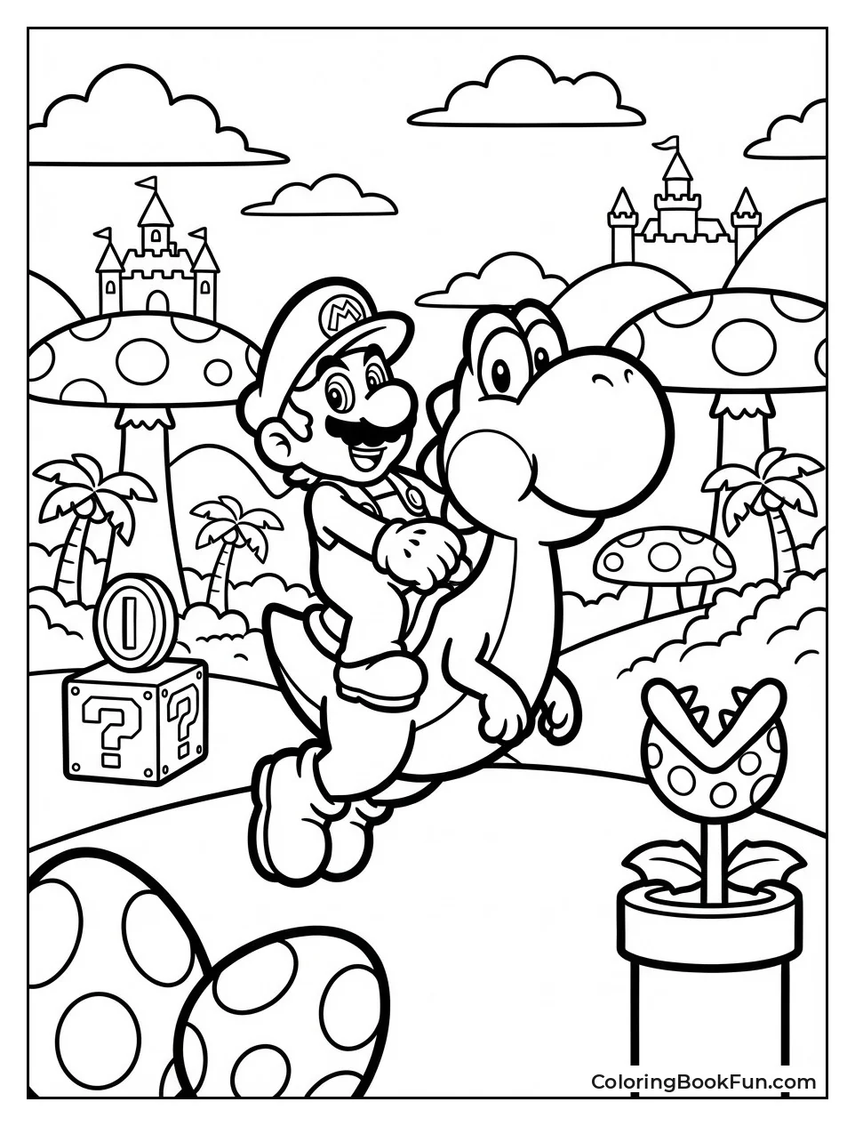 Mario Explores Dinosaur World Scenes