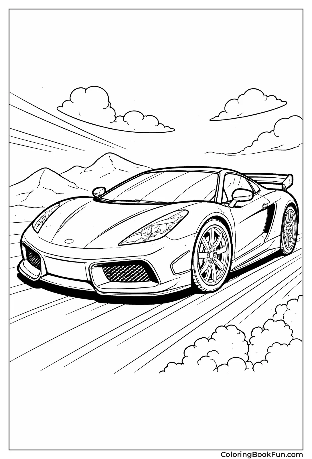 Sleek Supercar Three Quarter View