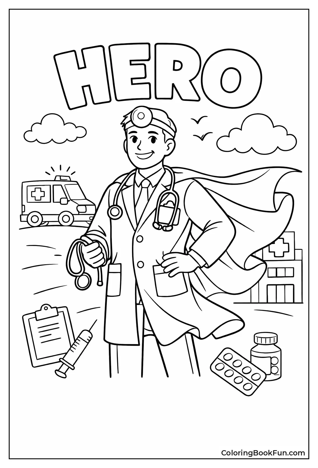 Superhero Doctor Flying Cape