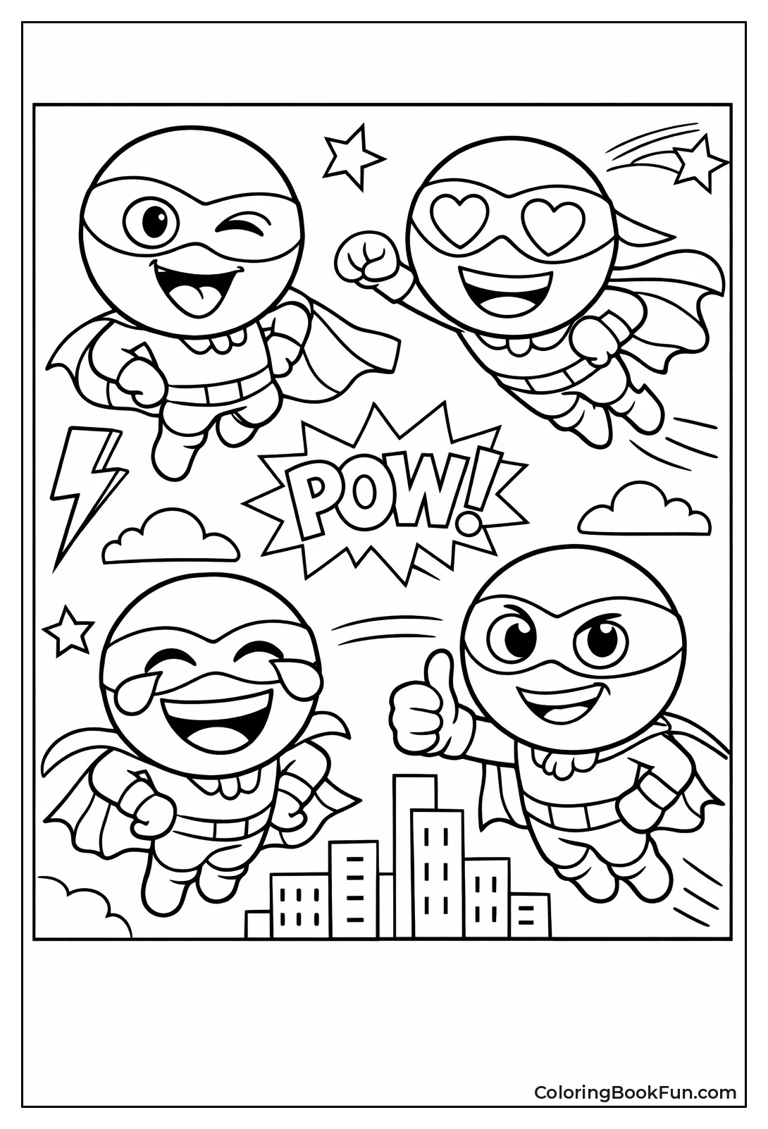 Emojis in Superhero Masks