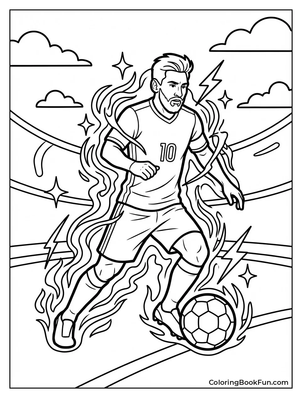 Superhero Messi Dribbles with Aura