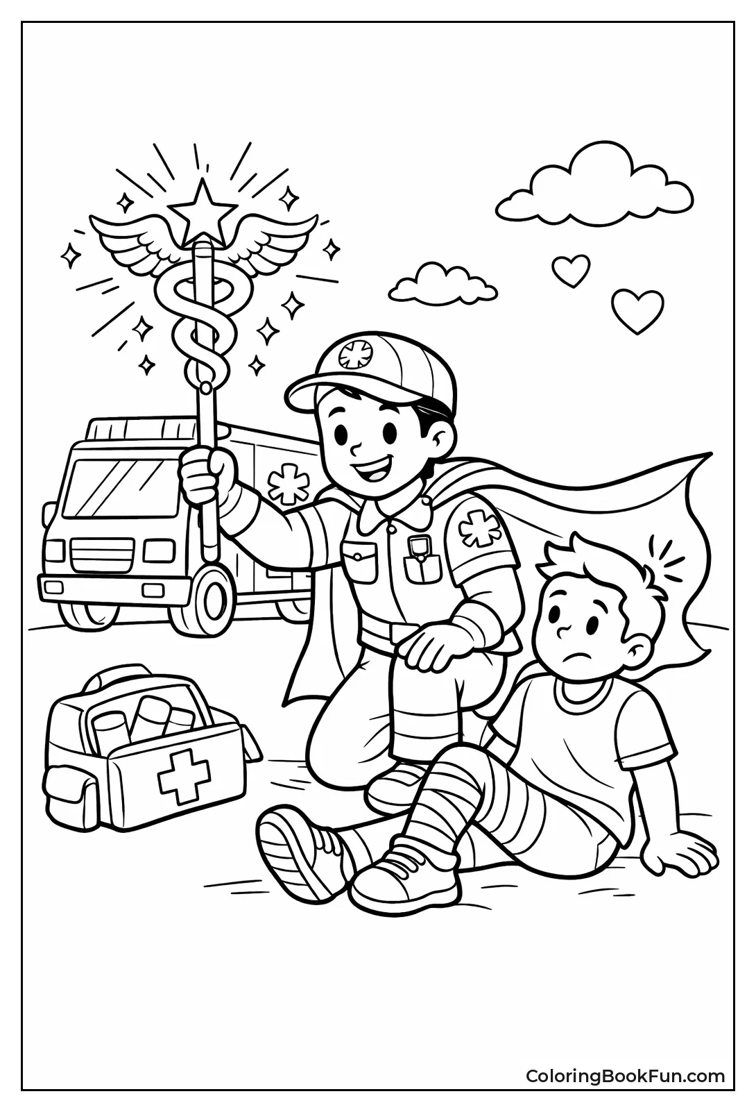 Superhero Paramedic Heals Patient