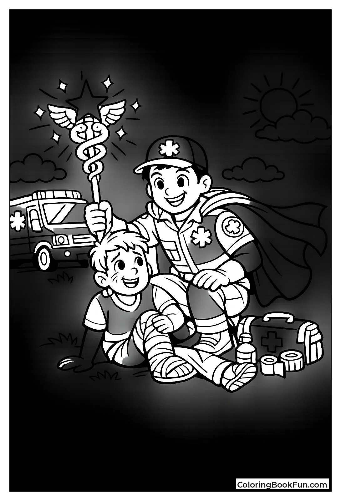 Superhero Paramedic Heals Patient