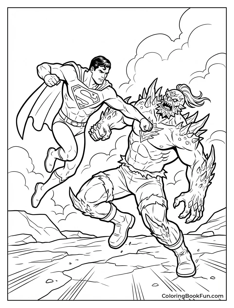 Superman Punches Doomsday