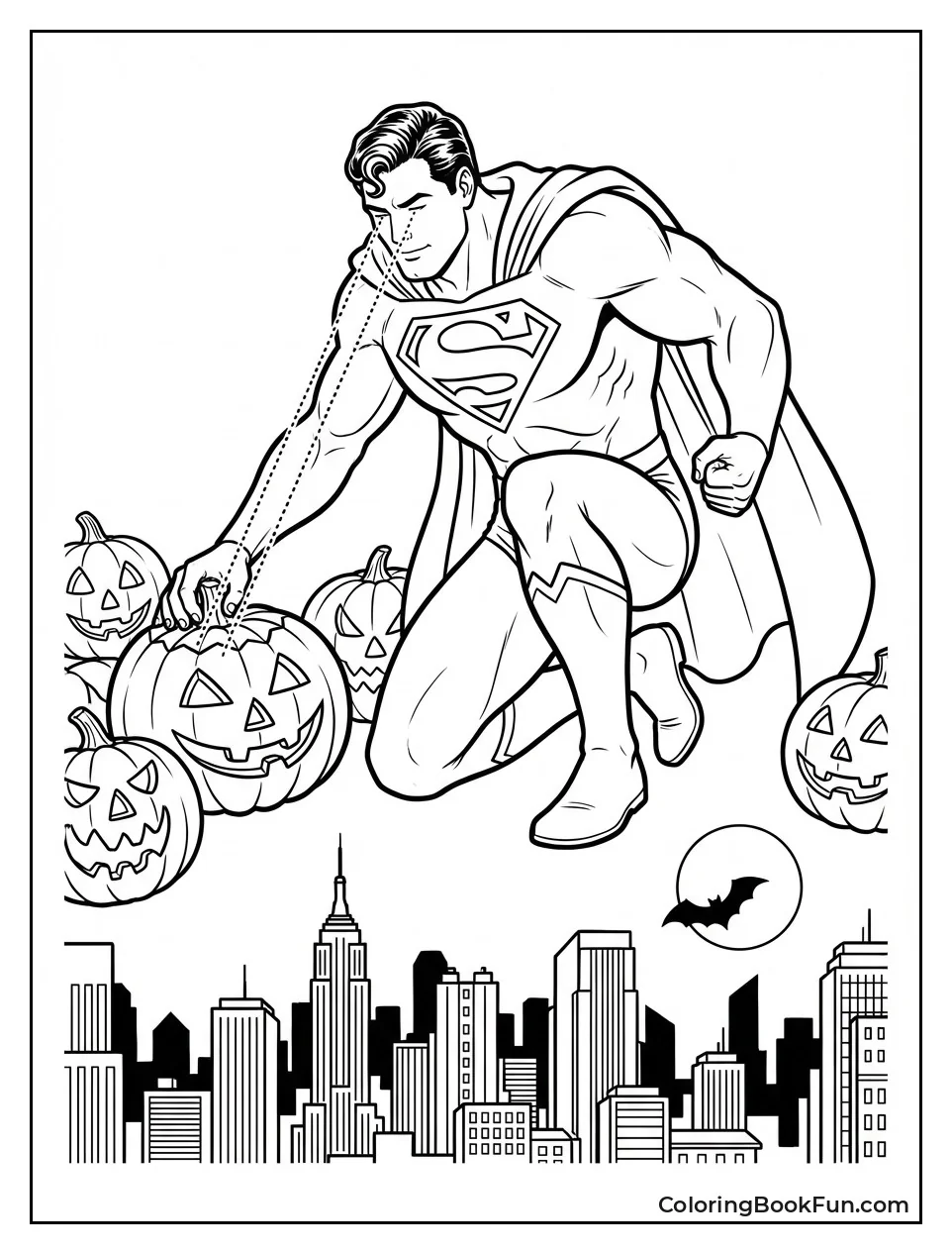 Superman Carves Pumpkins