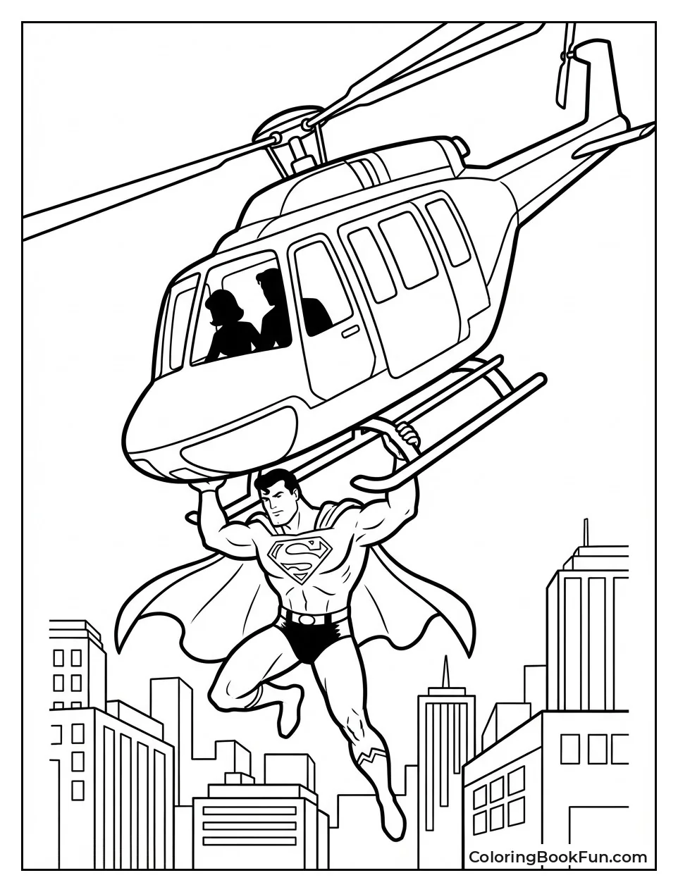 Superman Catches Helicopter