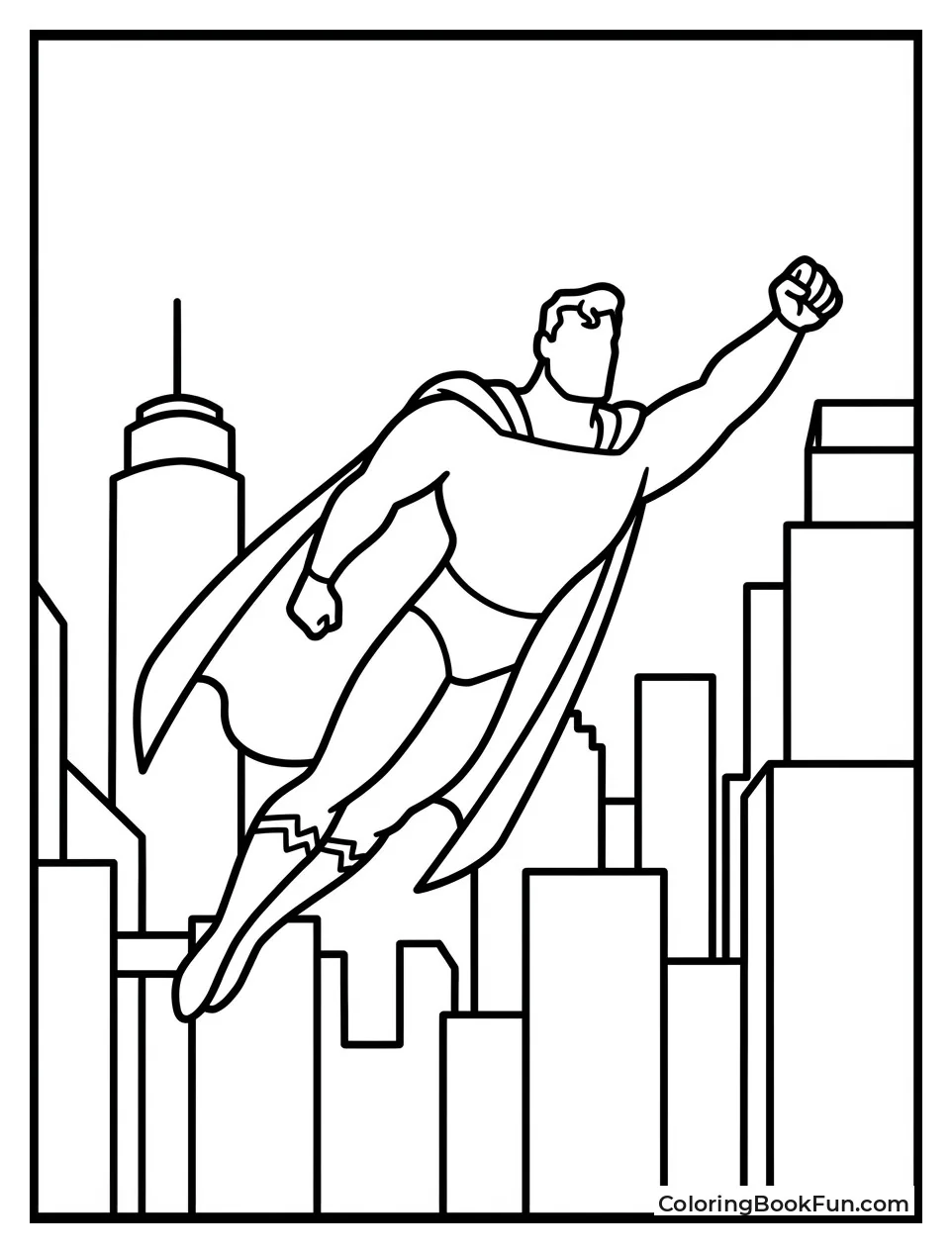 Superman Over Metropolis