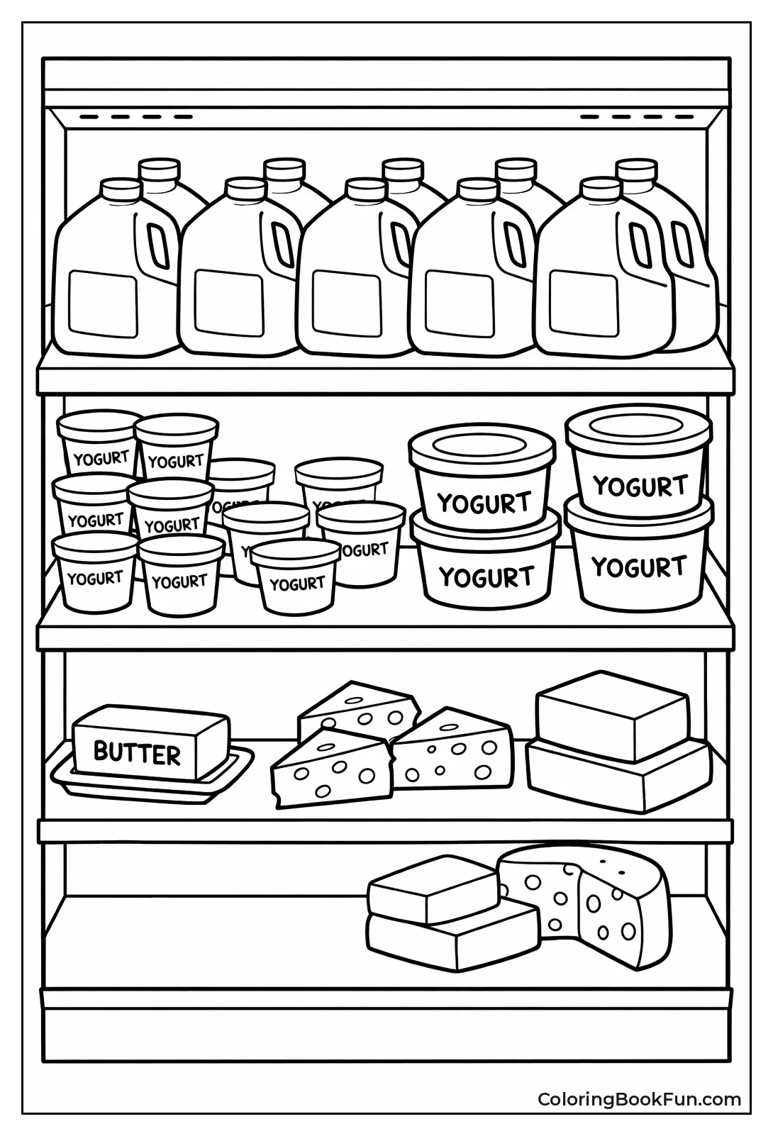 Supermarket Dairy Aisle Shelf