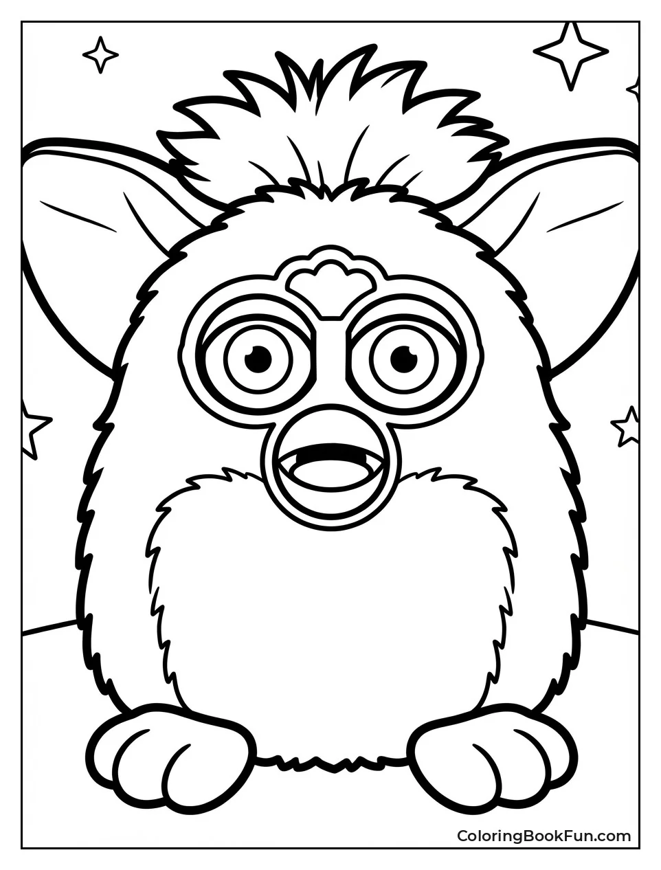 Surprised Wide-Eye Furby Face