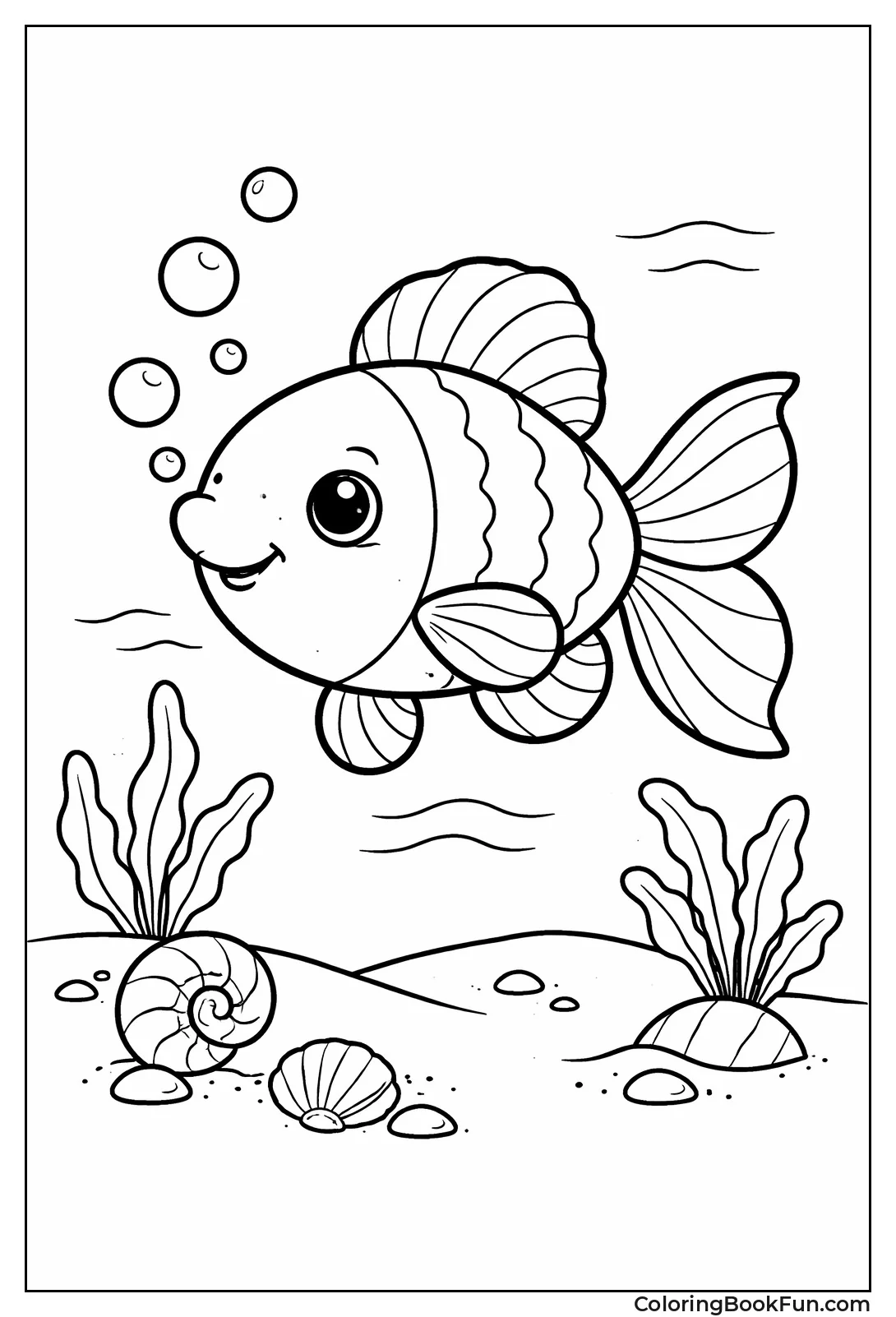 Swimming Fish Silhouette Outline