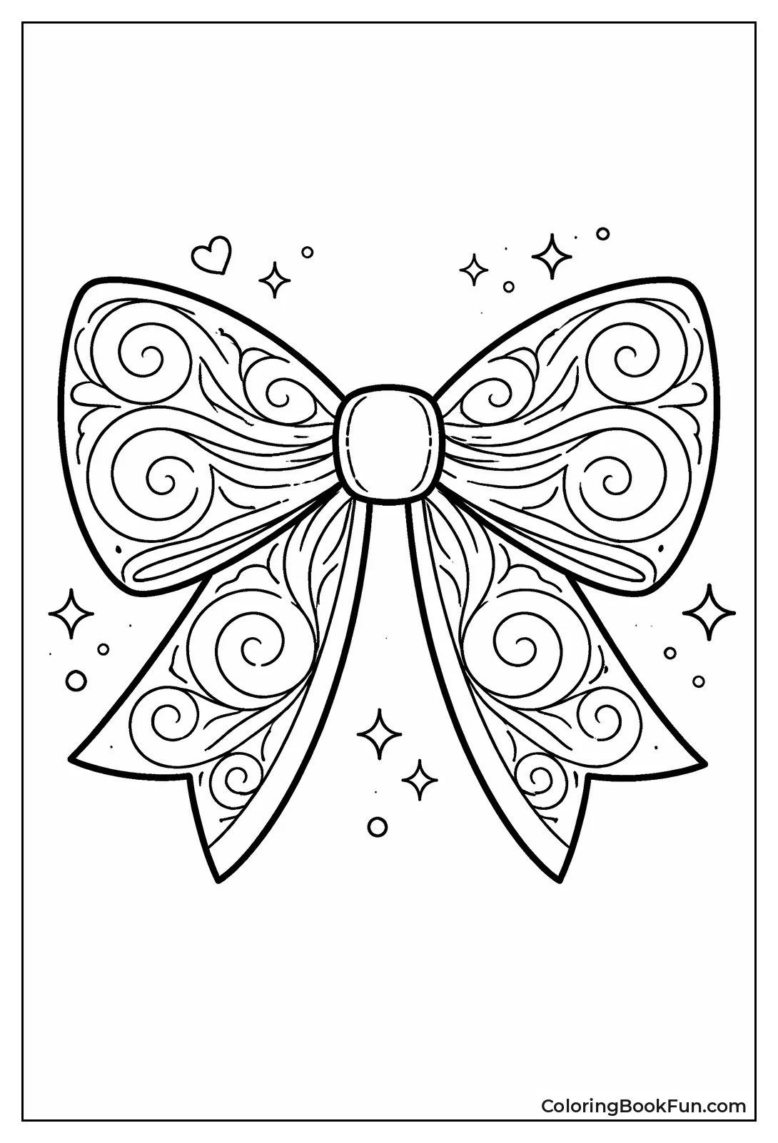 Swirly Patterned Ribbon Bow