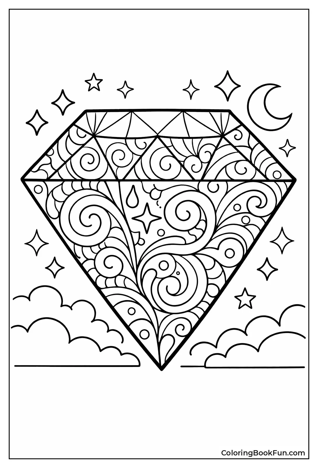 Swirling Designs in Diamond