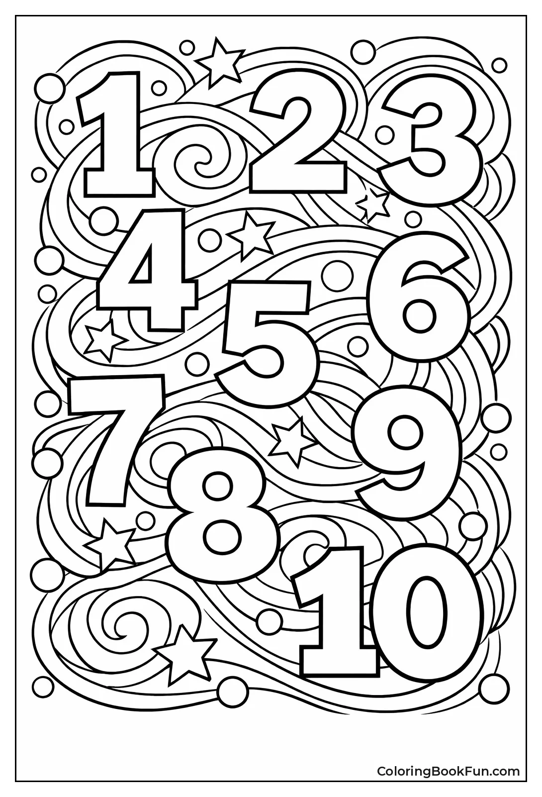 Numbers in Swirly Patterns
