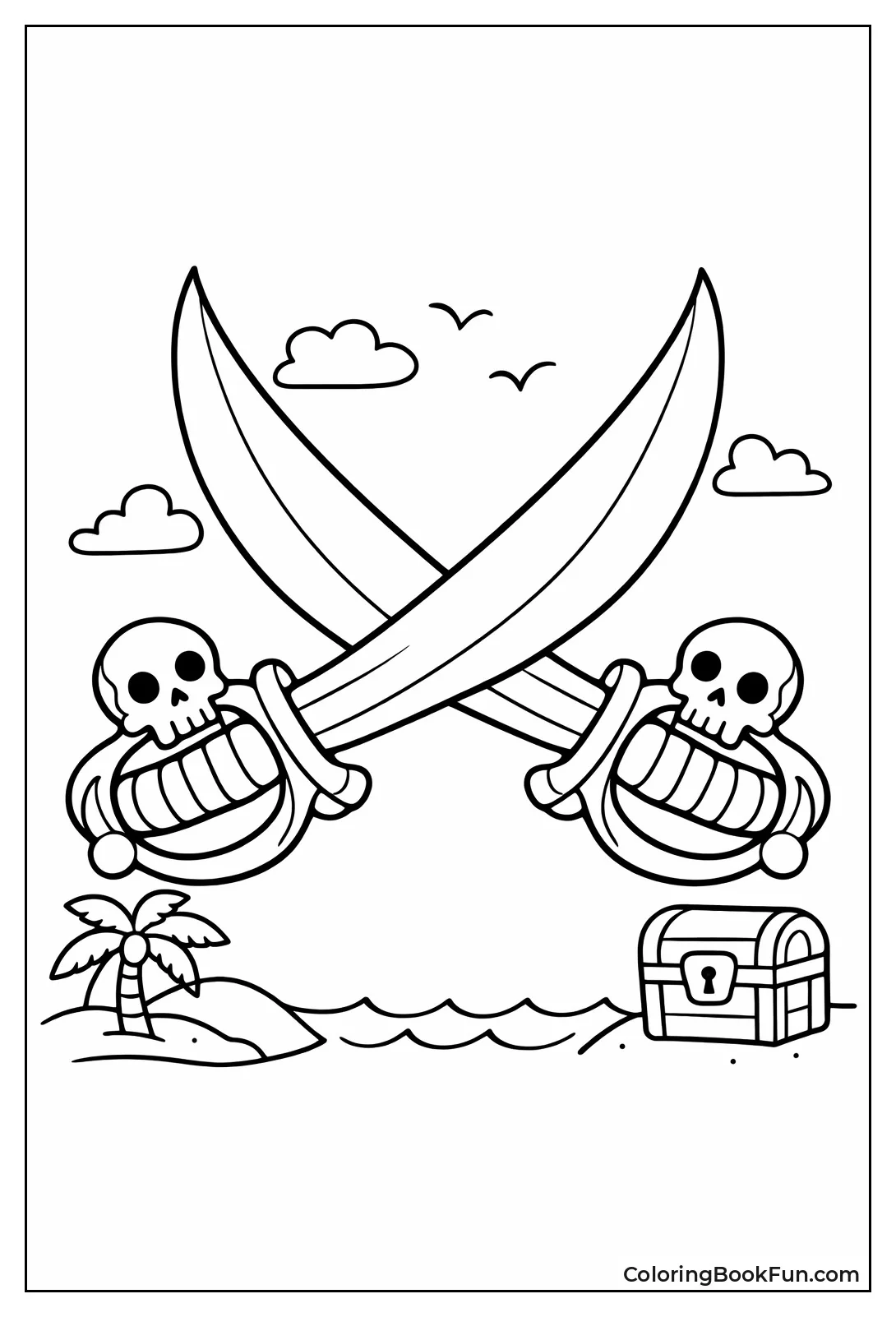 Crossed Pirate Cutlasses