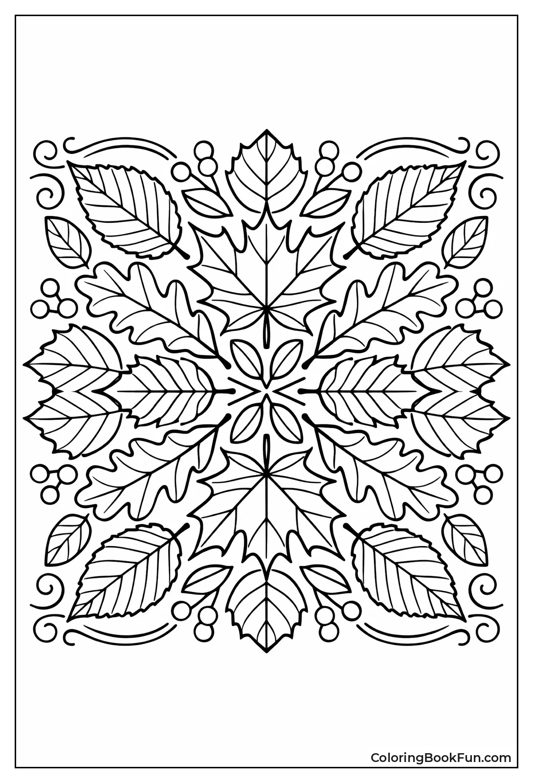 Mirrored Kaleido Leaf Design