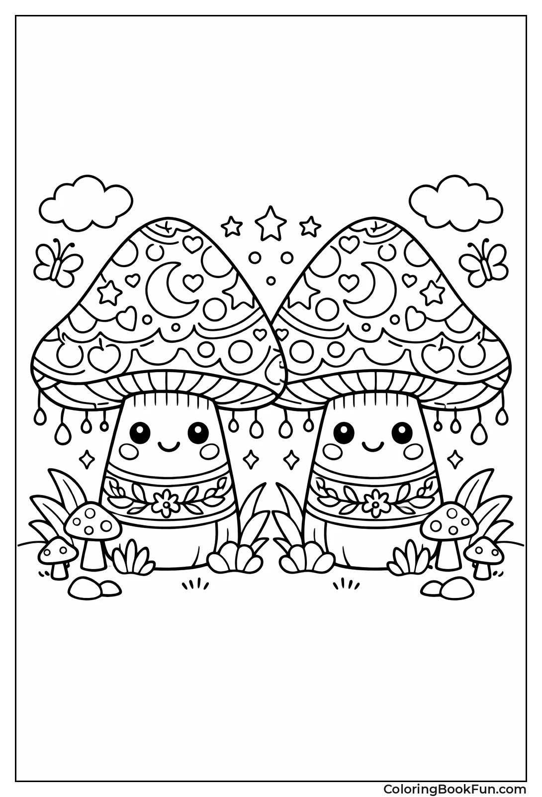 Pair of Matching Mushrooms