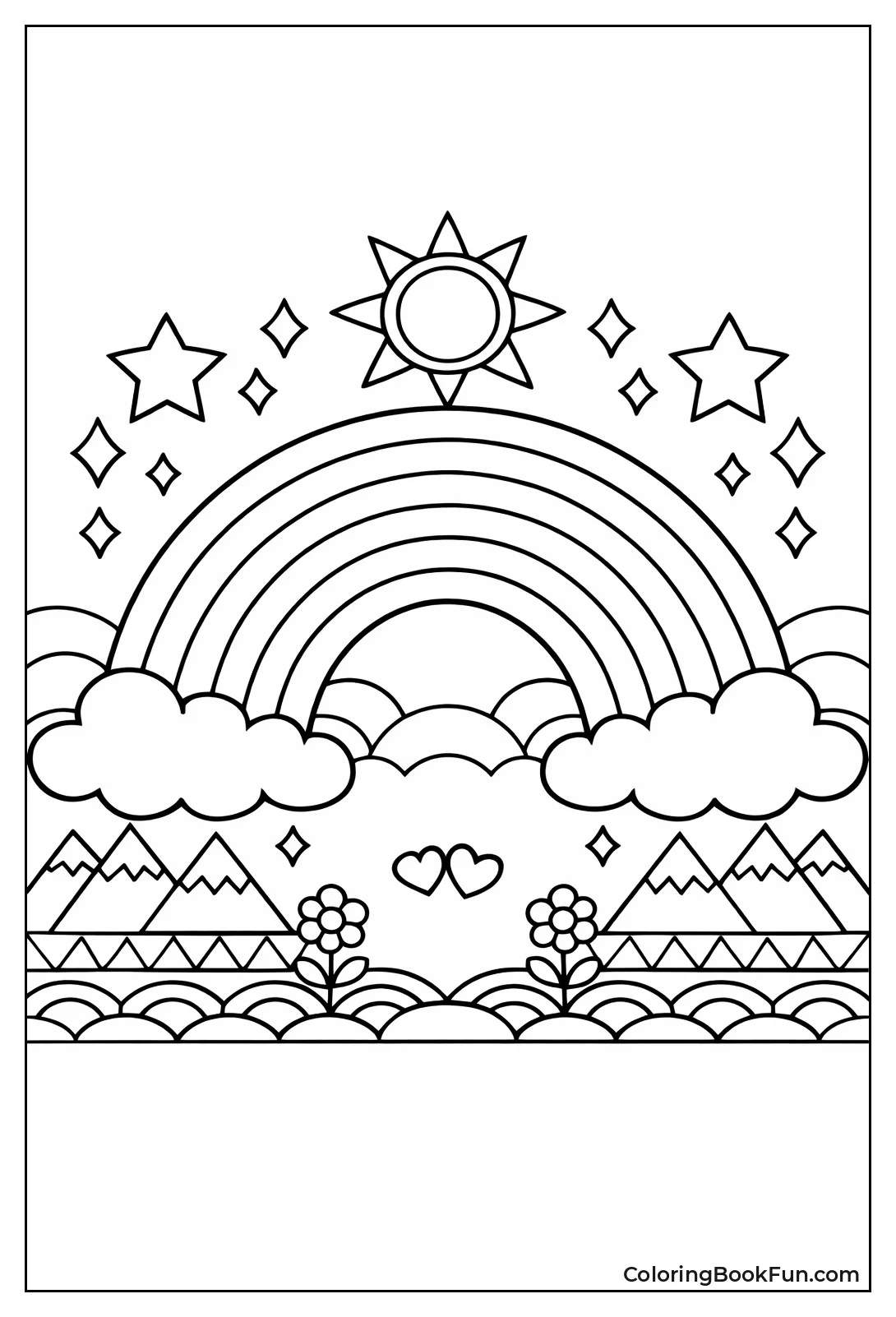 Symmetrical Rainbow Mirror Pattern