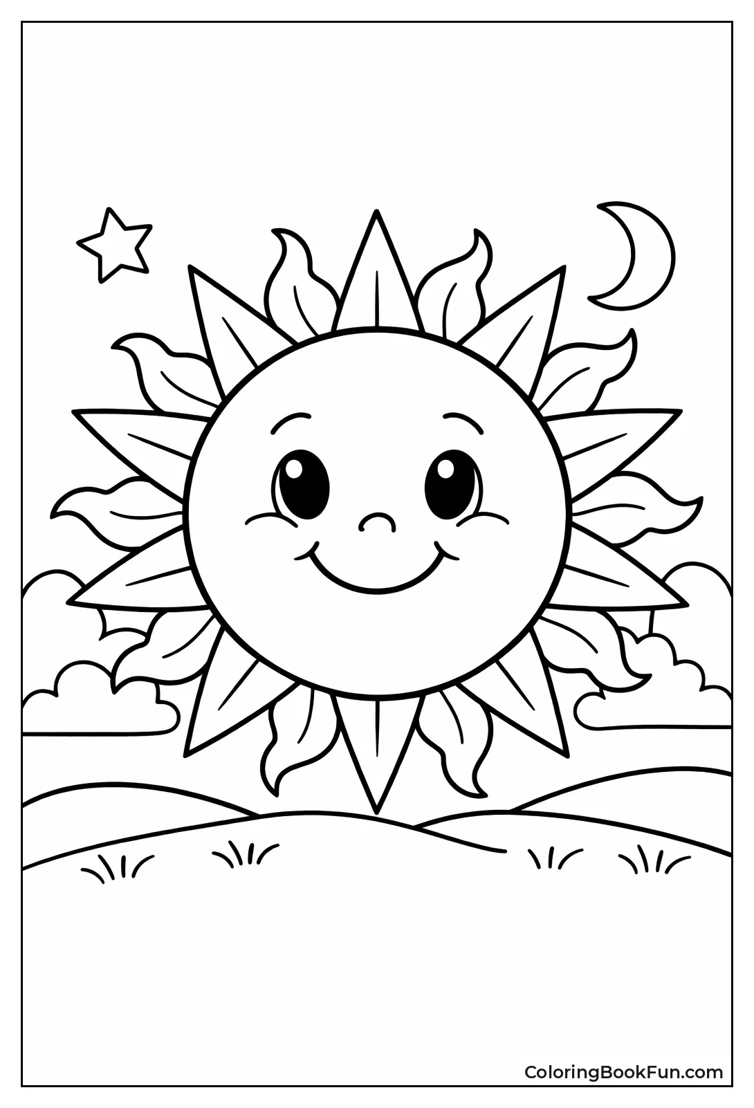 Symmetrical Sun Ray Design