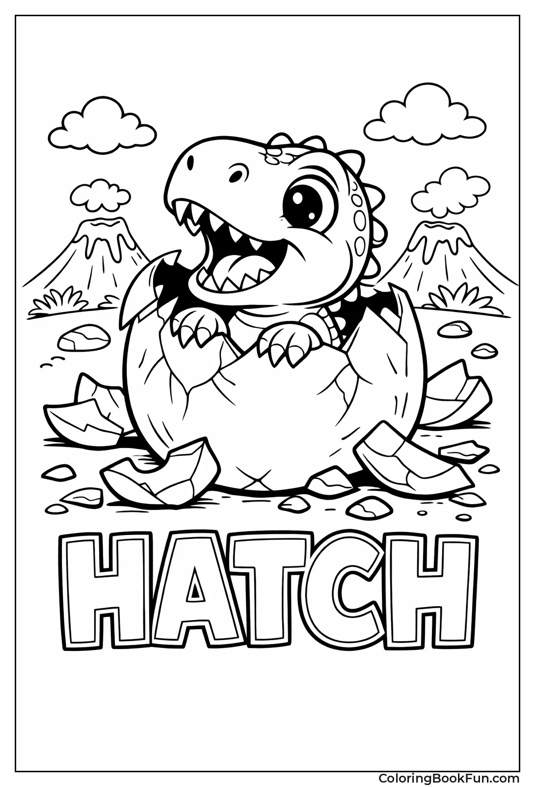 Baby T-Rex Hatches Egg