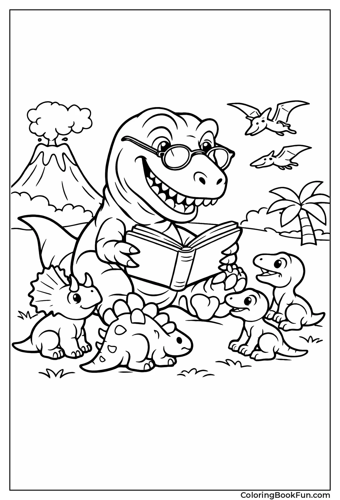 T-Rex Reads to Dinos