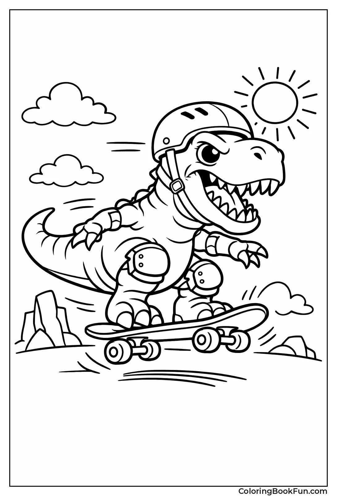 Skater T-Rex on Board