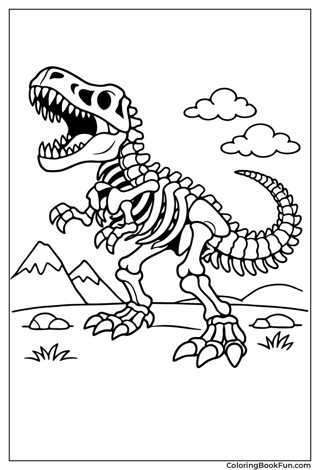 Roaring T-Rex Skeleton