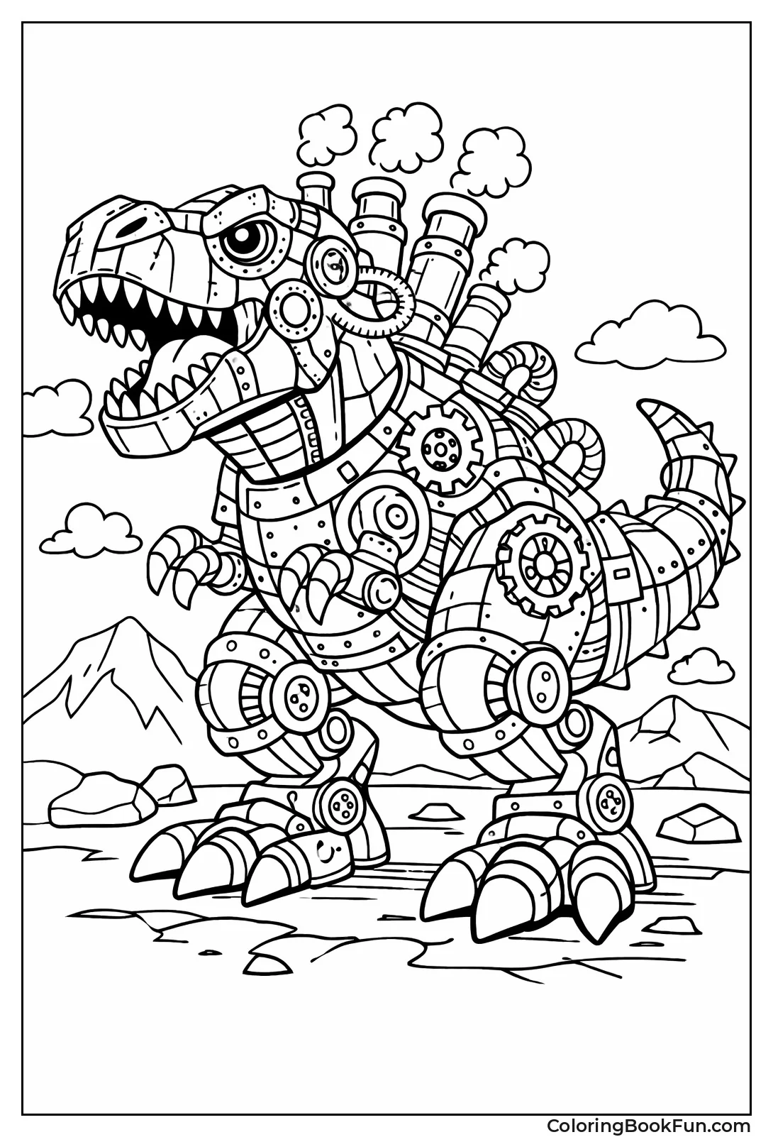 Steampunk Mechanical T-Rex