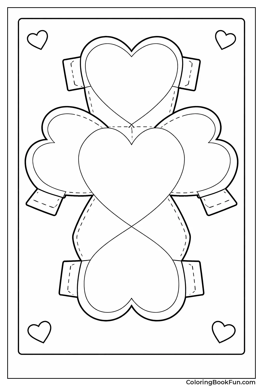 Tabbed Heart Box Template