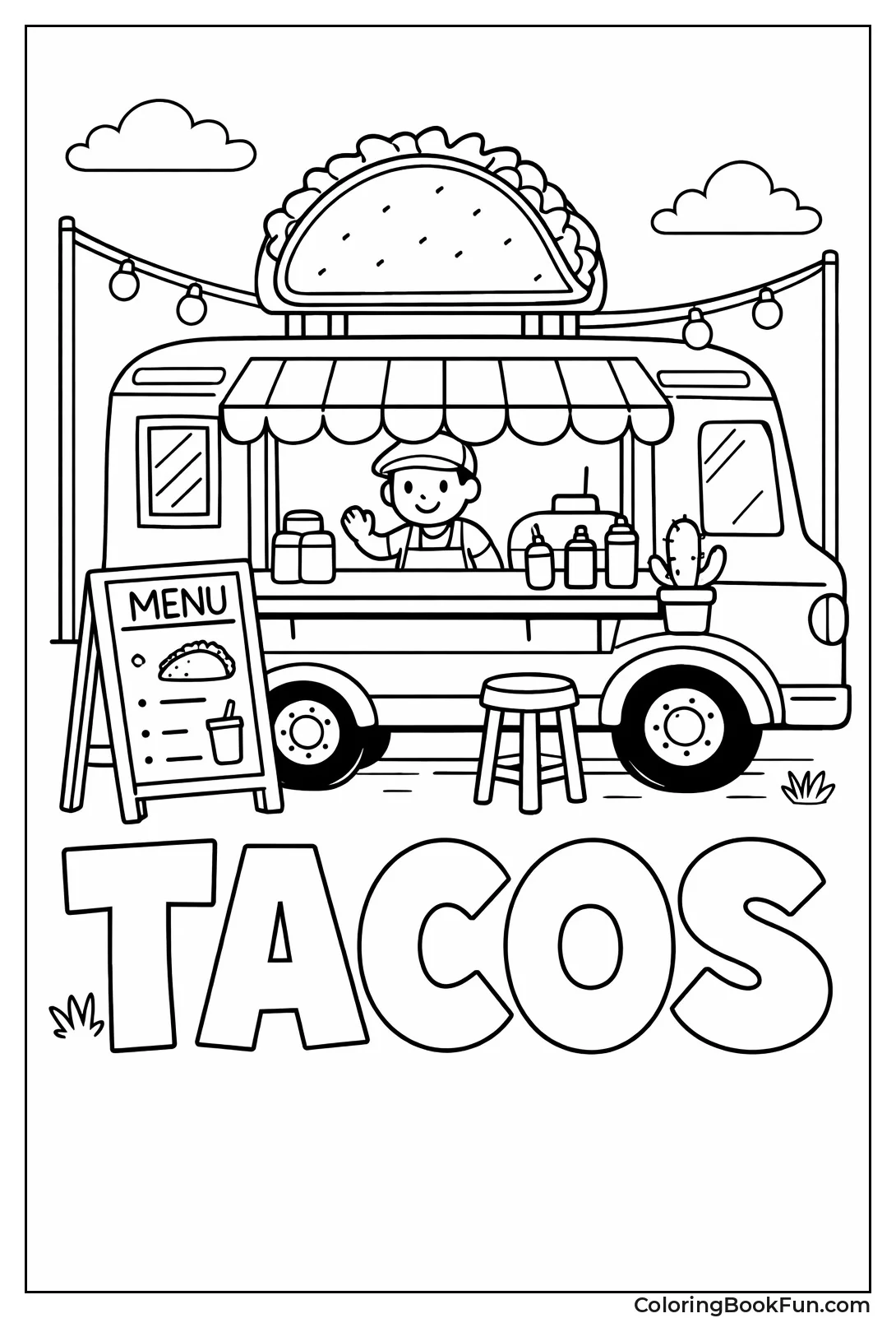 Taco Truck Serves Food