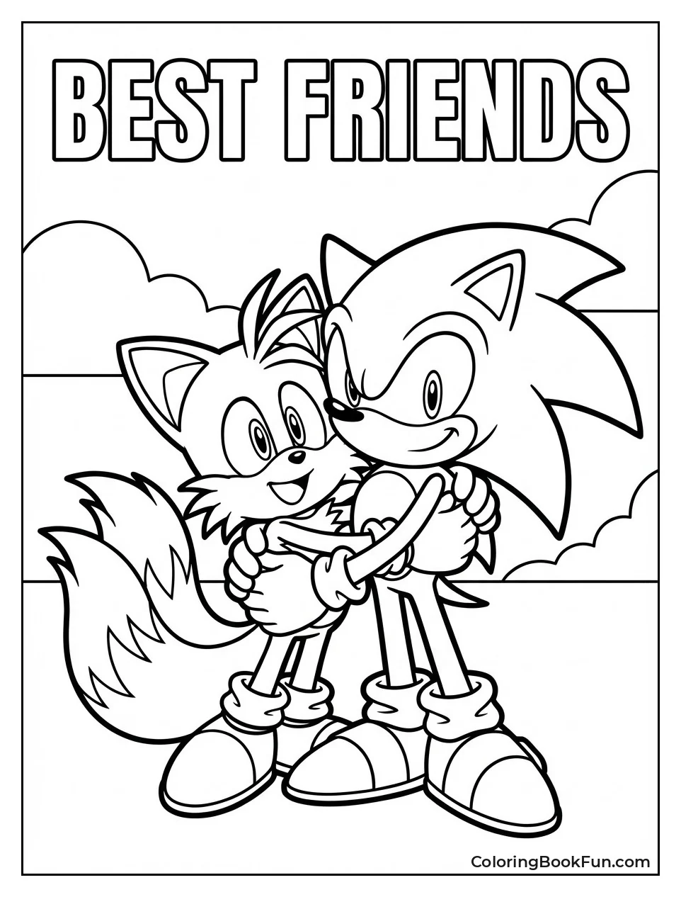 Tails Hugs Sonic Warmly