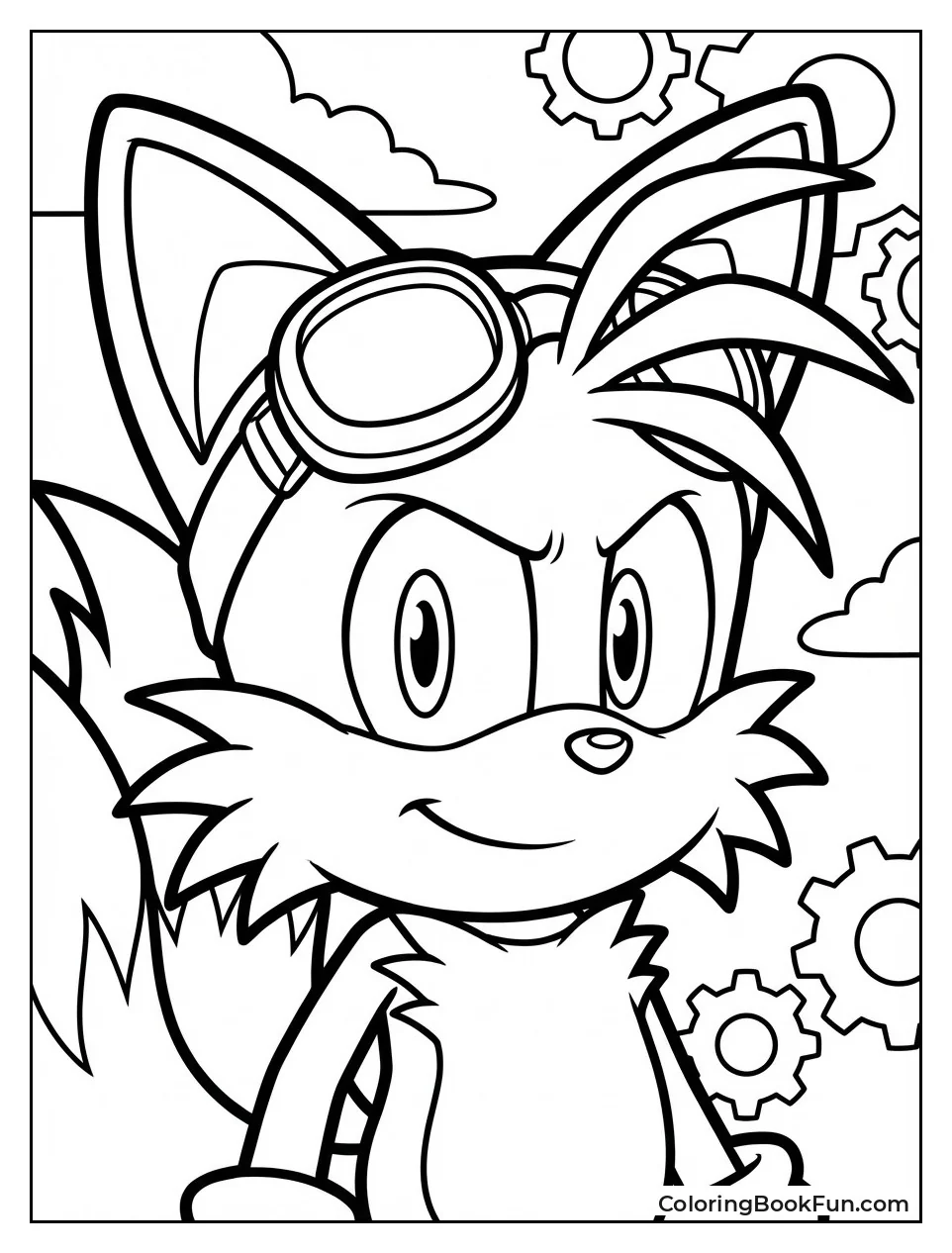 Tails Looks Determined in Goggles