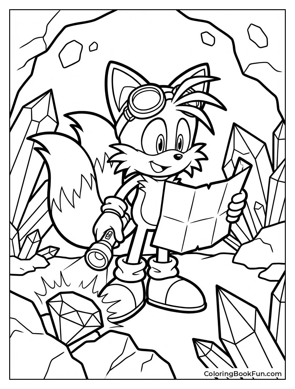 Tails Hunts in Emerald Cave