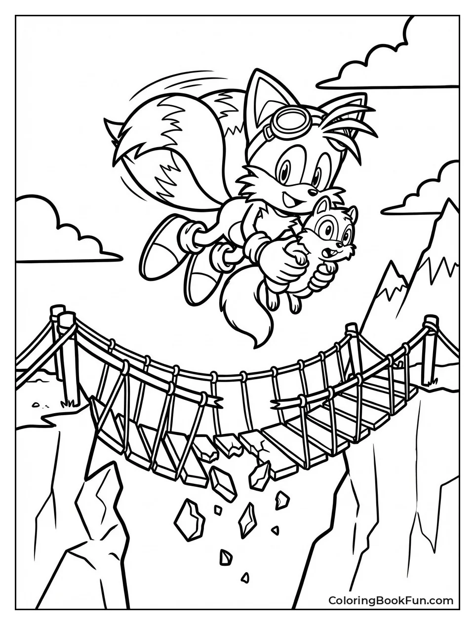 Tails Rescues Animal from Bridge