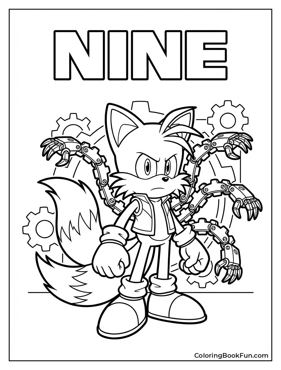 Nine Tails with Mechanical Arms